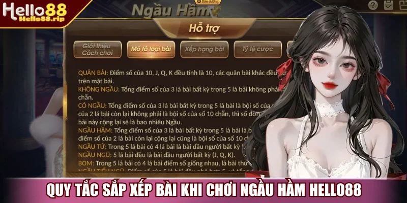 Quy tắc xếp bài khi chơi ngầu hầm Hello88